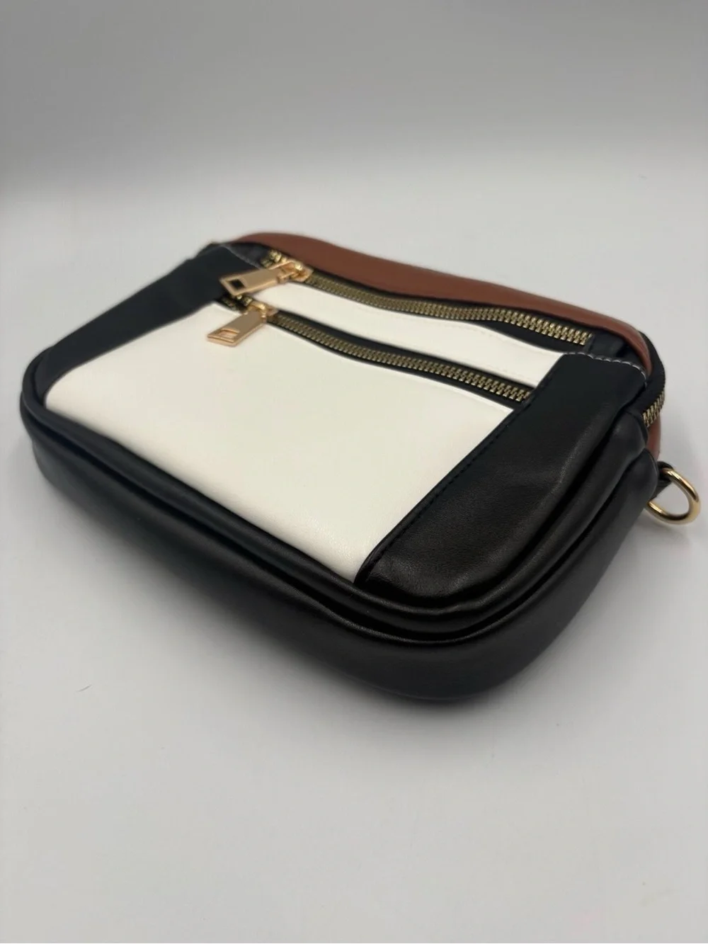 GAEKEAO Women’s Crossbody Purse Multi Pocket Shoulder Handbag Black/White/Brown - Picture 8 of 10